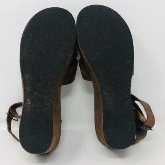 Kork Ease Ava womans Wedge Leather Sandals US9 EU41 B4 brown BoxP - Picture 6 of 8